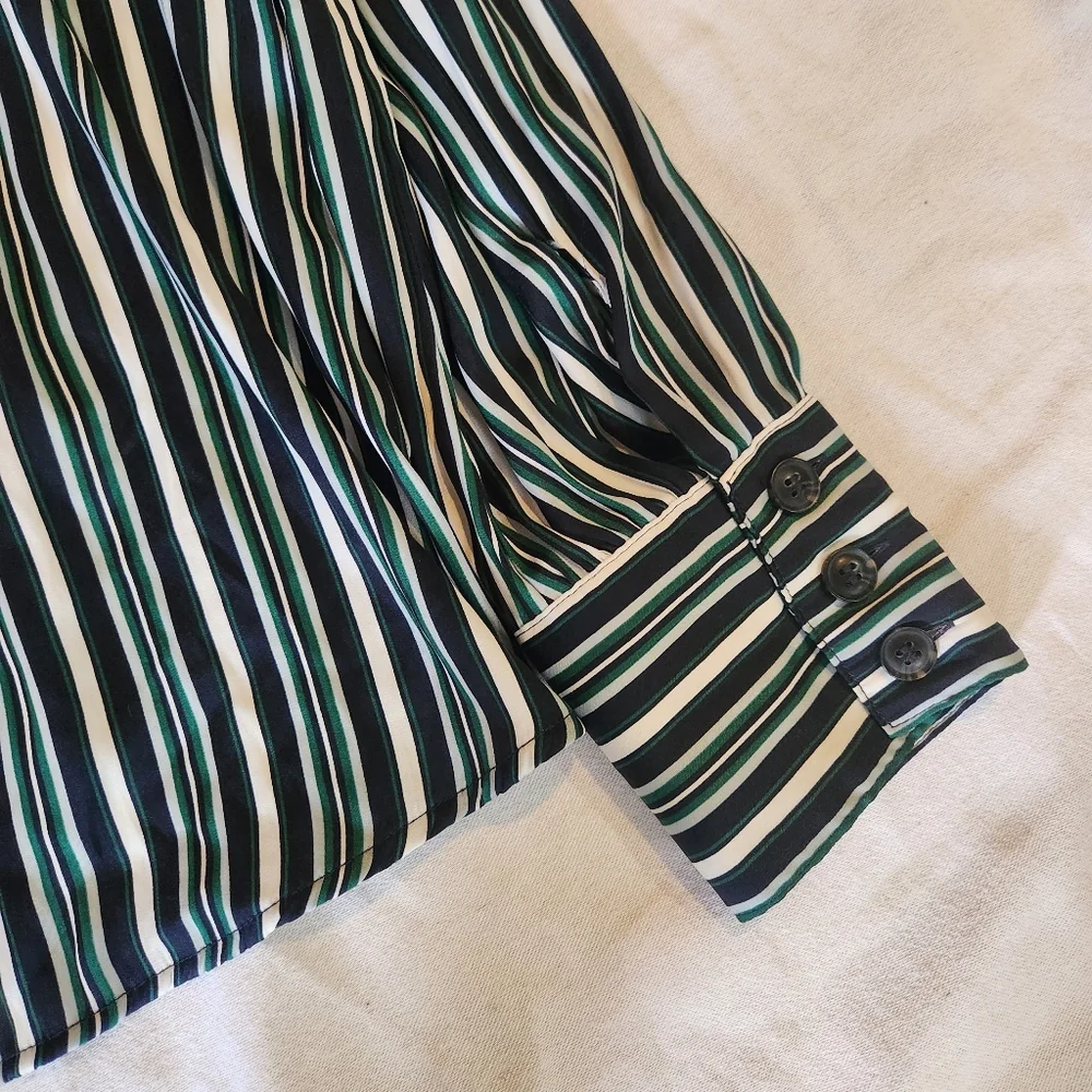 Free People Striped Blouse Size Large Boho Flowy Lightweight Top